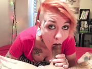 Freckle Face Ginger Punk Gets The Oral Creampie She's Been Craving 1080P